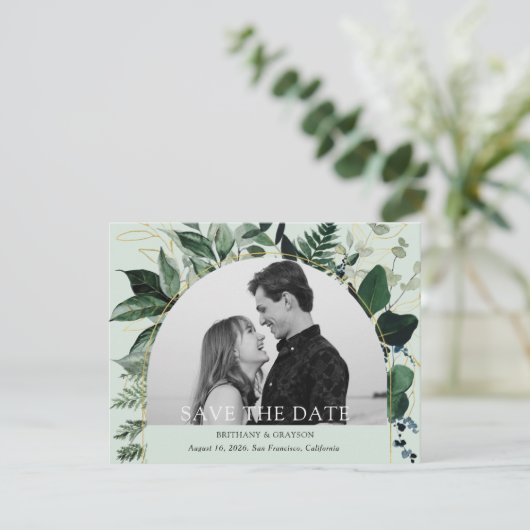 Botanical Gardenのモダンアーチ写真は日付を保存 (スタンド正面)