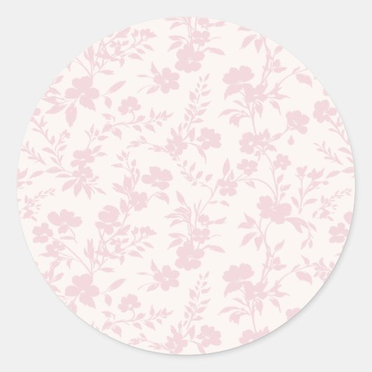 Botanical Garden Blush Pink - Neutral ラウンドシール (正面)