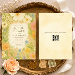 Botanical Garden Floral QR Code Bridal Shower 招待状<br><div class="desc">Botanical garden floral bridal shower invitation featuring lush, nature inspired florals and an integrated QR code for easy guest access. Guests can scan to view RSVP details, registry information, or event updates in one place. Ideal for garden themed bridal showers, spring and summer celebrations, and elegant outdoor pre wedding gatherings....</div>