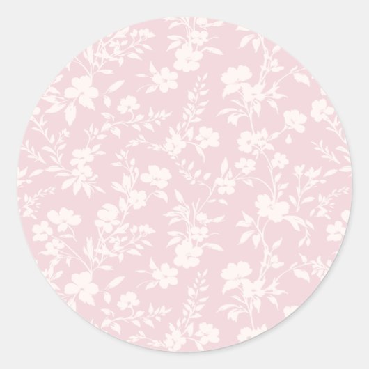 Botanical Garden Neutral - Blush Pink ラウンドシール (正面)