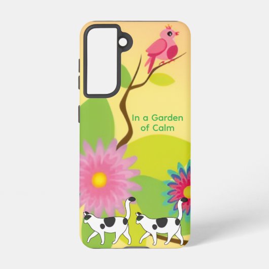 Botanical Garden of Calm Cat Galaxy Case Samsung Galaxyケース (裏面)