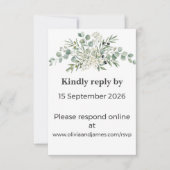 Botanical Garden Romance RSVP Card (正面)