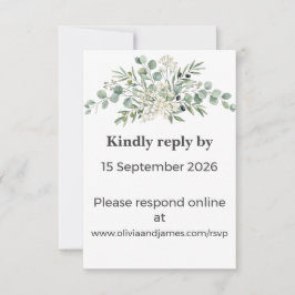 Botanical Garden Romance RSVP Card