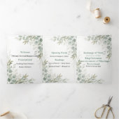 Botanical Garden Romance Wedding 三つ折りプログラム (内部)