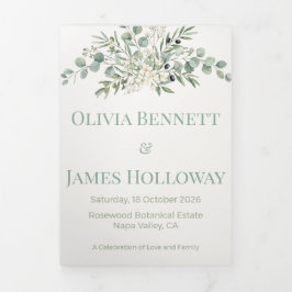 Botanical Garden Romance Wedding 三つ折りプログラム