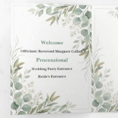 Botanical Garden Romance Wedding 三つ折りプログラム (内部最初)