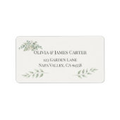 Botanical Garden Romance Wedding Address Labels ラベル (正面)