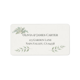 Botanical Garden Romance Wedding Address Labels ラベル