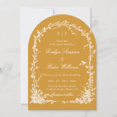 Botanical Garden Romantic Wedding Amber Arch  招待状 (正面)