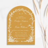 Botanical Garden Romantic Wedding Amber Arch  招待状