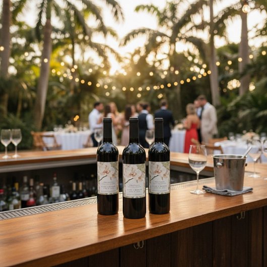 Botanical Garden Thank You Wedding  ワインラベル