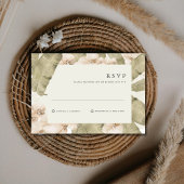 Botanical Garden Tropical Floral Wedding 出欠カード