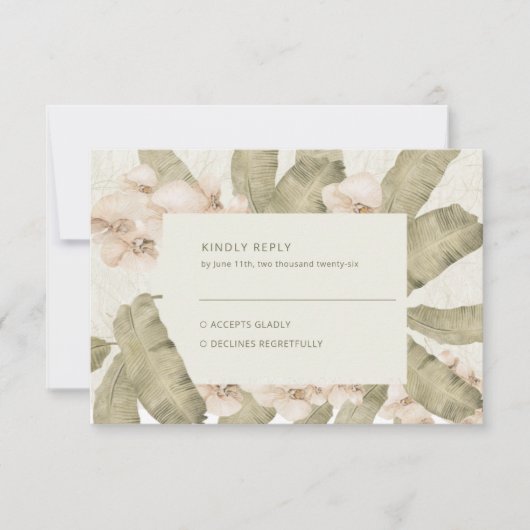 Botanical Garden Wedding  出欠カード (正面)