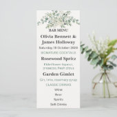 Botanical Garden Wedding Bar Menu メニュー (スタンド正面)