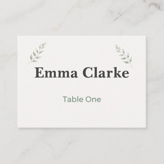 Botanical Garden Wedding Place Cards プレイスカード (正面)