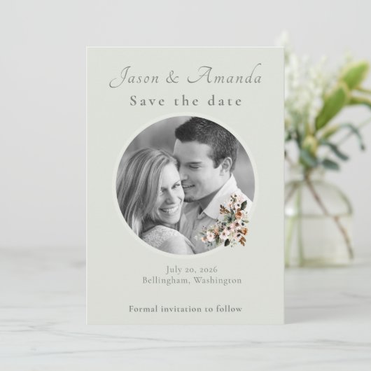 Botanical Garden Wedding Save the Date 招待状 (スタンド正面)