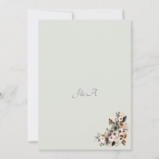 Botanical Garden Wedding Save the Date 招待状 (裏面)