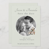 Botanical Garden Wedding Save the Date 招待状 (正面/裏面)