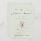 Botanical Garden Wedding Save the Date Invitation 招待状 (正面/裏面)