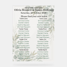 Botanical Garden Wedding Seating Chart アクリルサイン