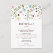 Botanical Garden Wildflower Wedding Details エンクロージャーカード (正面)