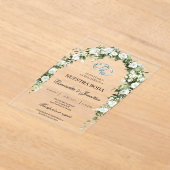 Botanical garden with ring Wedding Invitation アクリル招待状 (レイダウン)