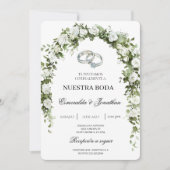 Botanical garden with ring Wedding Invitation 招待状 (正面)