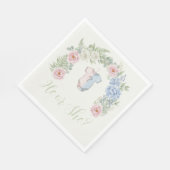 Botanical Gender Reveal Napkin スタンダードランチョンナプキン (角)