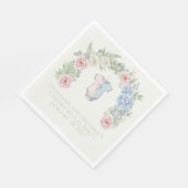 Botanical Gender Reveal Napkin スタンダードランチョンナプキン (角)
