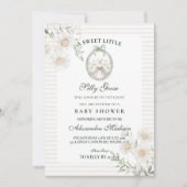 Botanical Gingham Silly Goose Baby Shower 招待状 (正面)