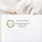 Botanical Gold Wreath & Floral Easter ラベル (インサイチュ)