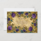 Botanical Grape Mardi Gras Masquerade サンキューカード (正面)