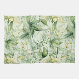Botanical Green Foliage - New Home Gif キッチンタオル