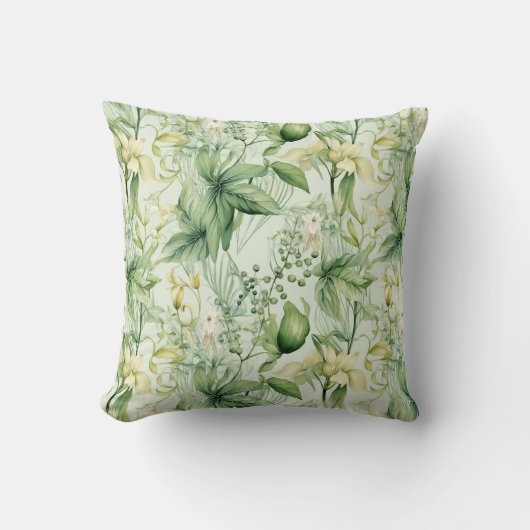 Botanical Green Foliage - New Home Gif クッション (正面)