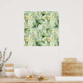 Botanical Green Foliage - New Home Gif ポスター (キッチン)