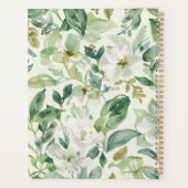 Botanical Green Watercolor Floral Leaves Nature  プランナー手帳 (裏面)
