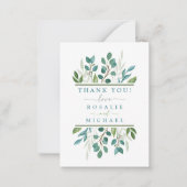 Botanical Greeneryの写真結婚ありがとう ノートカード (正面)