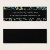 Botanical Greeneryの結婚Website Black RSVP (正面&裏面)