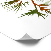 Botanical Greenery Christmas Bridal Shower Welcome ポスター (角)