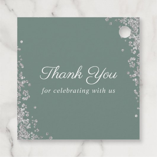 Botanical Greenery First Holy Communion Thank You フェイバータグ (裏面)