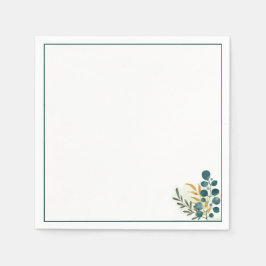 Botanical Greenery Minimal Cocktail スタンダードカクテルナプキン