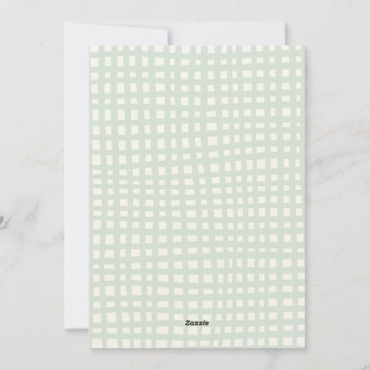 Botanical Greenery Pattern Merry Christmas 3 Photo シーズンカード (裏面)