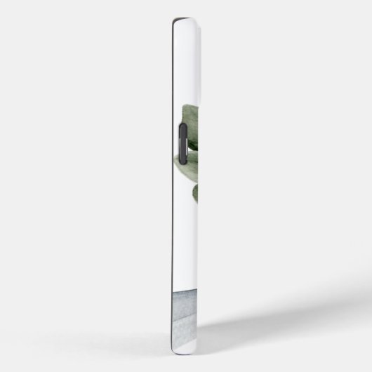 Botanical Greenery Silver Ribbon Personalized Case-Mate iPhoneケース (裏面 / 右)