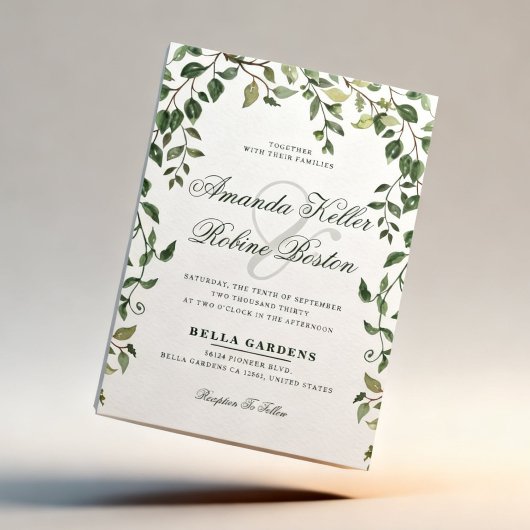 Botanical Greenery Wedding Invitation 招待状
