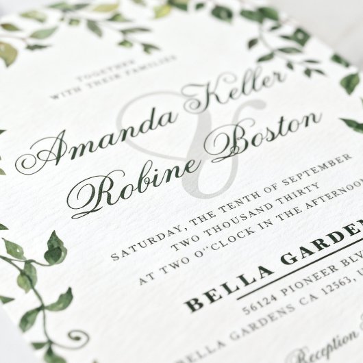Botanical Greenery Wedding Invitation 招待状