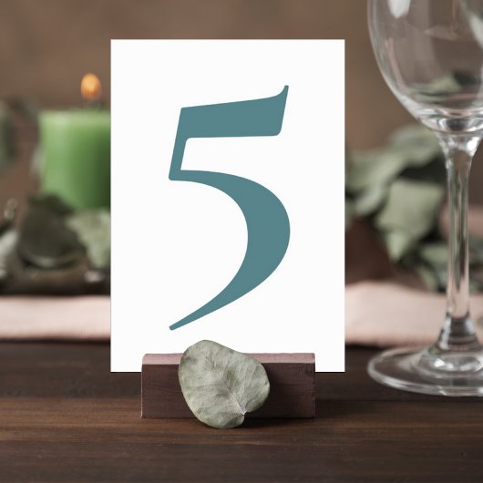 Botanical Greenery Wedding Table Numbers テーブルナンバー