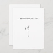 Botanical Grief Mourning Sorry For Your Loss Card ポストカード (正面/裏面)