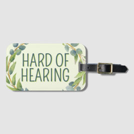 Botanical Hard of Hearing Green Deafnes ラゲッジタグ