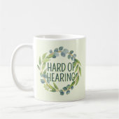 Botanical Hard of Hearing Green Deafness コーヒーマグカップ (左)