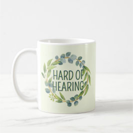 Botanical Hard of Hearing Green Deafness コーヒーマグカップ